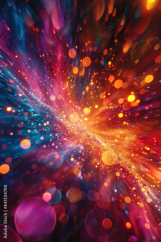 Leinwandbilder light burst with a dynamic and colorful abstract design,