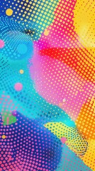 Pop Art Dots A halftone dot pattern in a variety of bright colors, Super cool and nice background, realistic photo stockphoto style