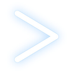 Obraz premium Greater than sign png neon symbol, transparent background