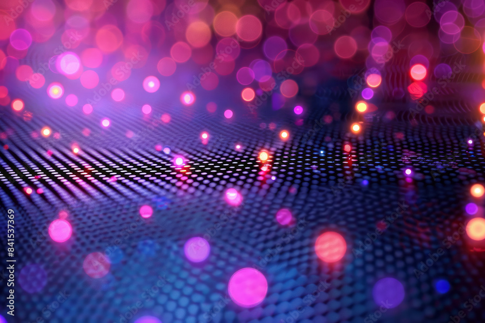 Aufkleber abstract pixel glow patterns enhancing modern digital typography,