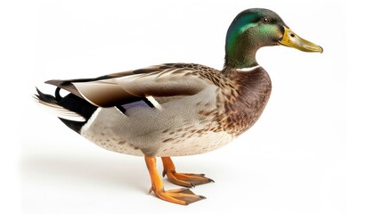 Obraz premium Duck full body clearly photo on white background , 