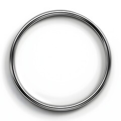 Minimalist Metallic Frame on Bright White Background for Abstract Concepts and Copy Space