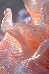 Abstract Geometric Pattern in Pink and White