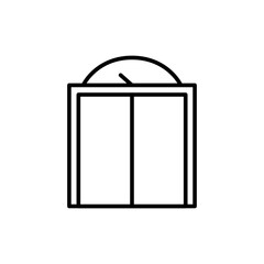 Elevator outline icons, minimalist vector illustration ,simple transparent graphic element .Isolated on white background