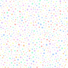 Purple Pastel Spot Confetti. Red Random Background Spray Seamless Fashion Icon. Rainbow Happy Polka Background. Abstract Vector Art. Color Dot. Rainbow Pattern Cute Splash. Seamless Eps Dot Splotch.