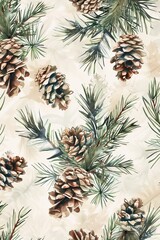 Whimsical Watercolour Pattern for Nature-Inspired Designs Generative AI