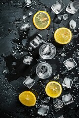 Refreshing Cocktail Creations on Black Stone Generative AI