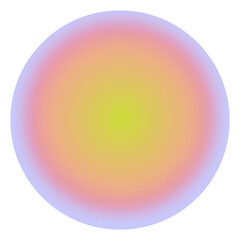 PNG orange aura gradient  Instagram highlight cover template, transparent background