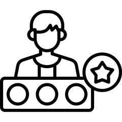 Obraz premium Rating Stars Icon