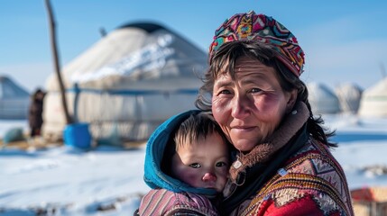 A Mothers Love Amidst the Mongolian Winter