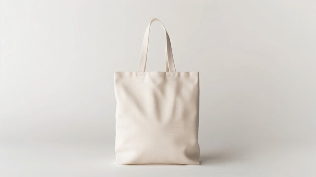 a minimal white tote bag mockup
