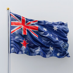 Fototapeta premium Australia flag blowing in the wind. 