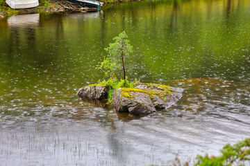 Norway landscape on a cloudy summer day