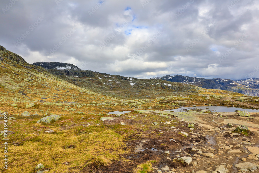 Sticker Norway landscape on a sunny summer day