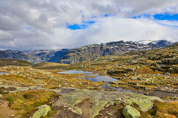 Norway landscape on a sunny summer day