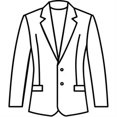 Blazer outline coloring book page line art drawing

