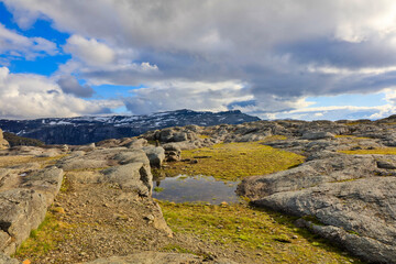 Norway landscape on a sunny summer day