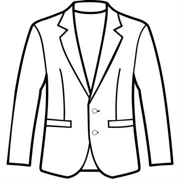 recommend clip art: Blazer outline coloring book page line art drawing
                    