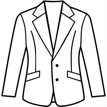 recommend clip art: Blazer outline coloring book page line art drawing
                    