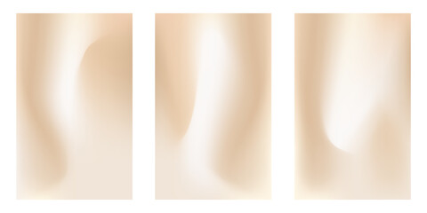Nude, skin color smooth vector gradient. Set of simple gradient background 