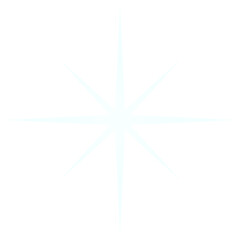 Sparkle star png symbol, white flat design graphic on transparent background