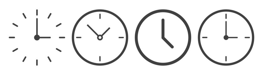 time icon on white background.