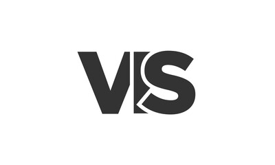 VIS logo design template with strong and modern bold text. Initial based vector logotype featuring simple and minimal typography. Trendy company identity.