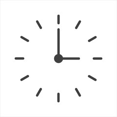 time icon on white background