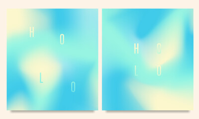 Fototapeta premium Eye-catching holographic backgrounds with vibrant neon blue hues. Seamlessly blending colors ideal for modern designs: posters, banners, brochures, flyers, covers, and websites