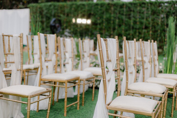 Magnificent decoration of a wedding ceremony