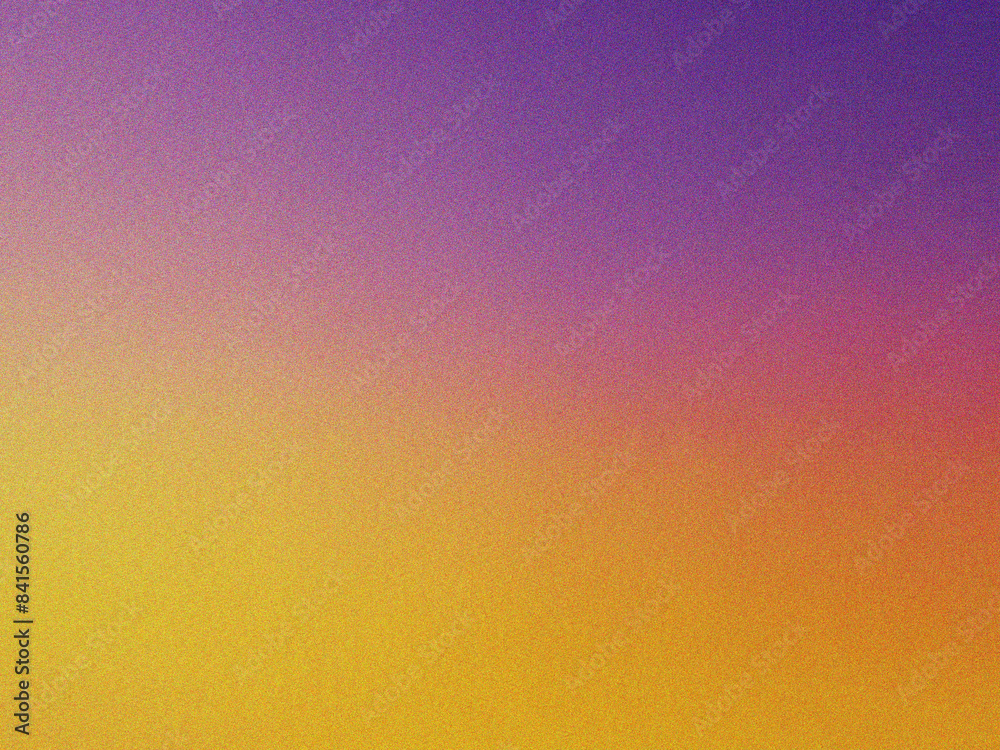 Wall mural Abstract background with purple, yellow, orange gradient, dark, granular banner design, texture of noise,  copy spac