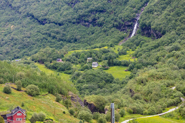Norway landscape on a cloudy summer day