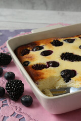 High-Protein Berry Quark (Fresh Cheese) Casserole