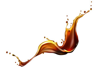 coffee splash isolated on transparent background.
