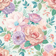 Floral seamless pattern .