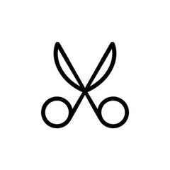 Scissors icon with simple and modern design 
