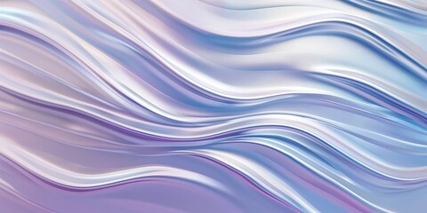 Abstract background with translucent, flowing shapes in pastel purple and blue tones. Tech, science, and beauty concept. Banner with copy space.