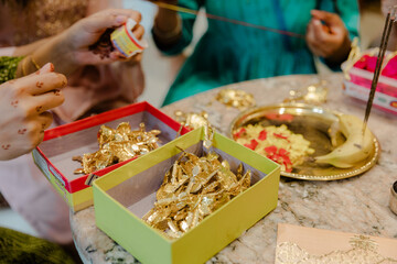 haldi ceremony ritual in Indian wedding
