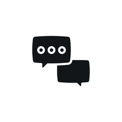 Chatting simple glyph icon. Vector solid isolated black illustration.