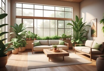 Photo modern style conceptual interior room 3d illustration