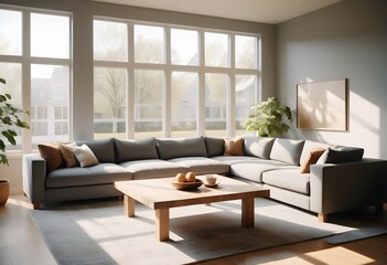 Fototapeta premium Photo modern style conceptual interior room 3d illustration