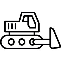 Naklejka premium Bulldozer Icon