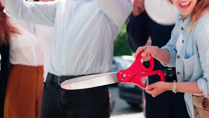 Cutting Ribbon Tape Ceremony