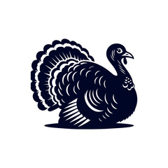Turkey silhouette Clip art isolated vector illustration on white background