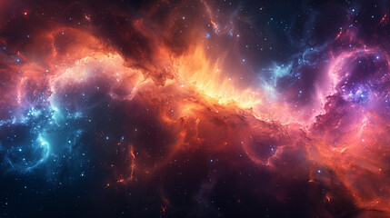 Obraz premium Colorful Universe Galaxy Space Background