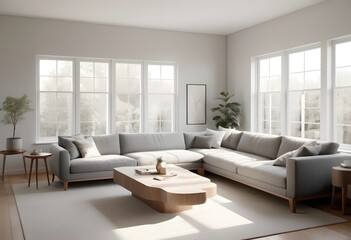 Fototapeta premium Photo modern style conceptual interior room 3d illustration