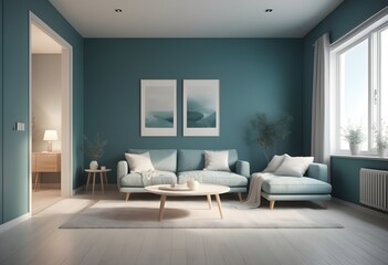 Photo modern style conceptual interior room 3d illustration