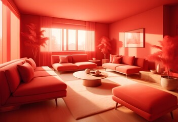 Photo modern style conceptual interior room 3d illustration
