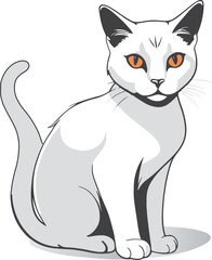 A cute cat victor art illustration design
