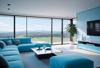 Fototapeta premium Photo modern style conceptual interior room 3d illustration